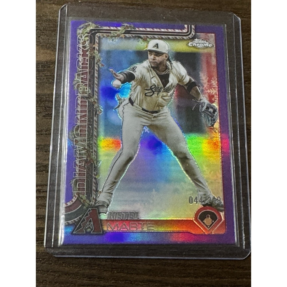 2025 Topps Holiday - Chrome Ketel Marte‎ #HC43 Purple Refractor /299